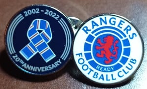 Image of Rangers FC "20 Years Of Charity" Pin