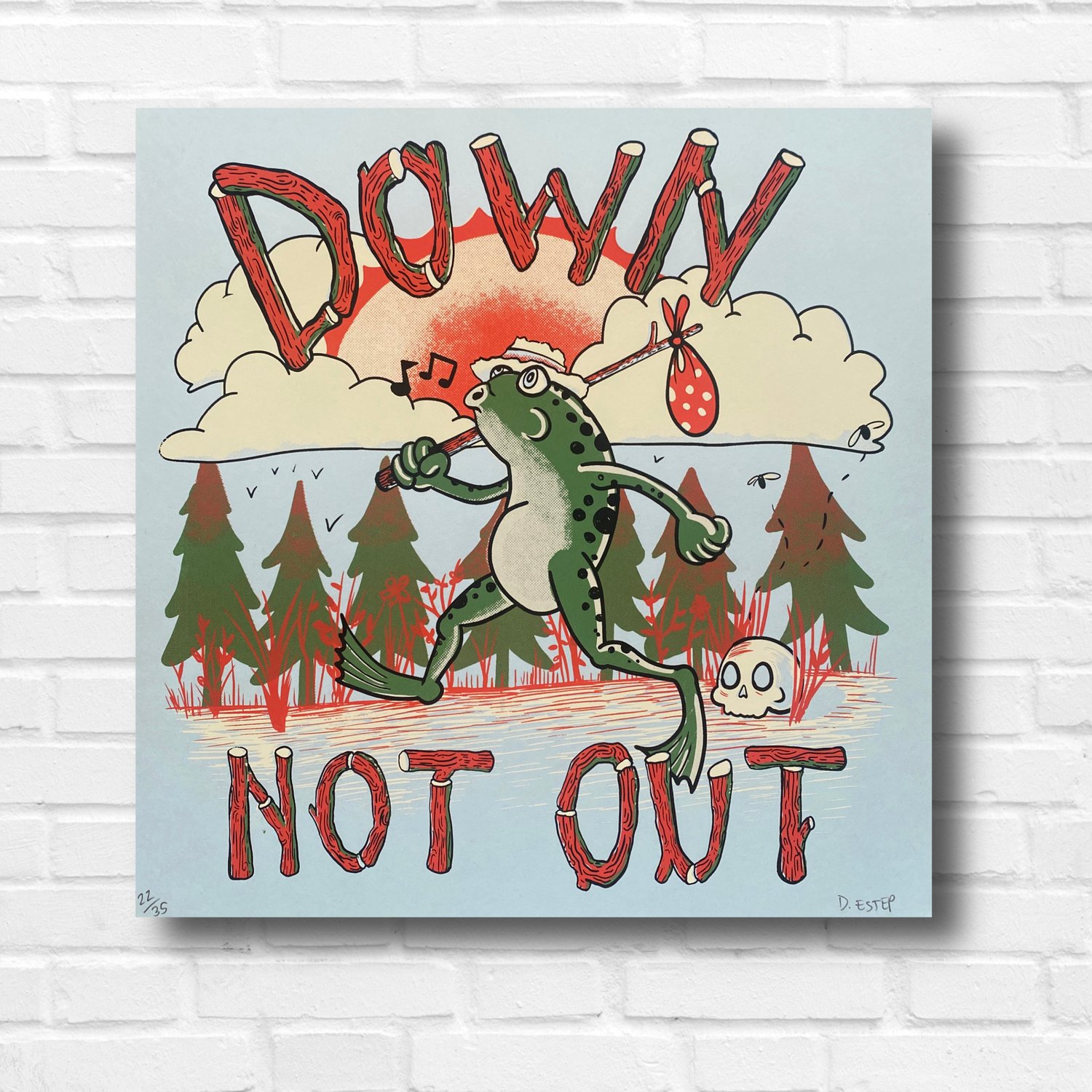 Down not out screenprint