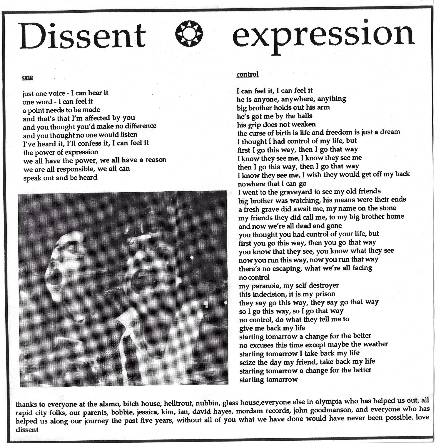 Image of Dissent - Expression 7" EP