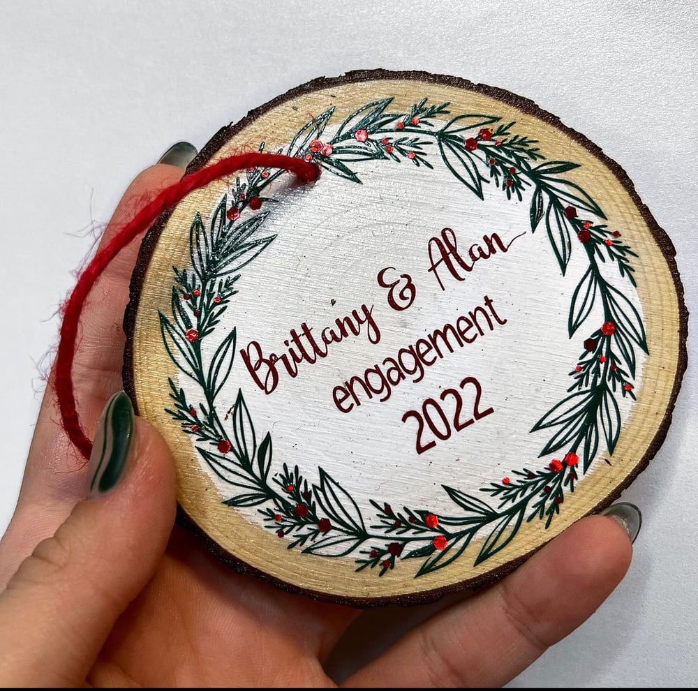 Image of Custom Wood-Painted Ornaments
