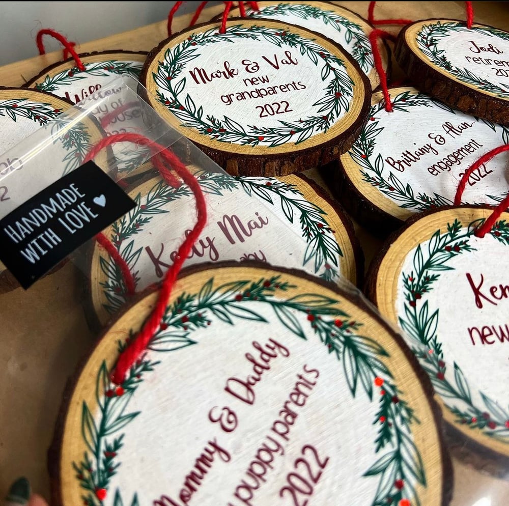 Image of Custom Wood-Painted Ornaments