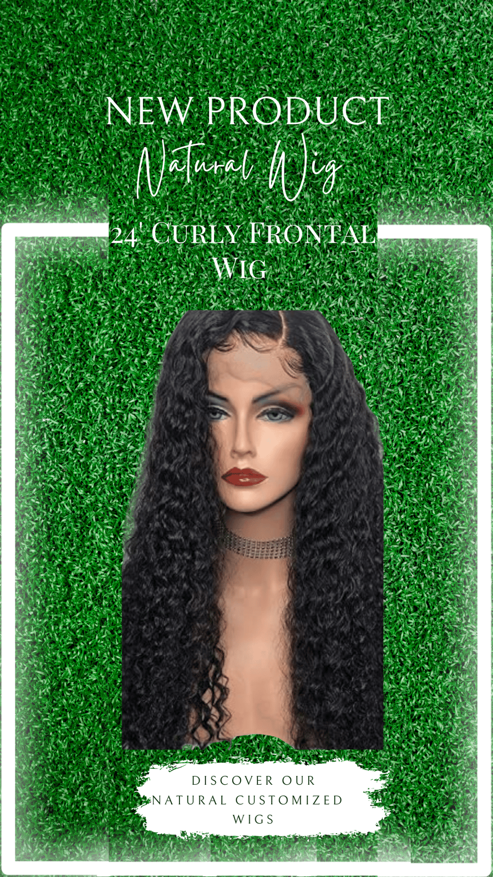 Image of 24' Curly Frontal Wig