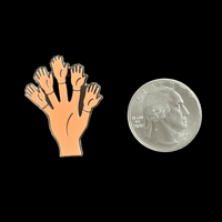 Image 2 of FINGER HANDS Enamel Pin