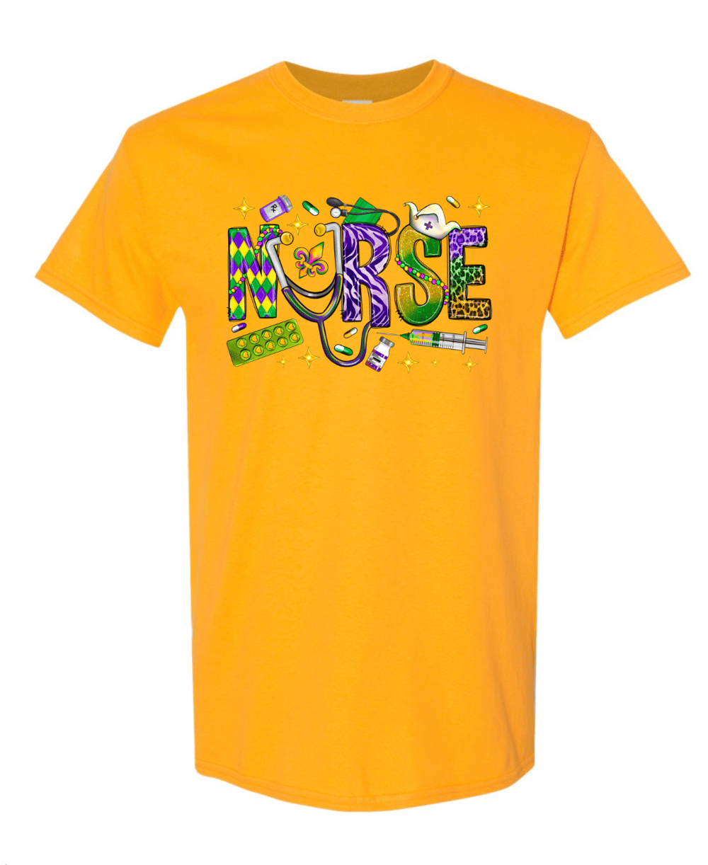 Image of Nurse Mardi Gras Tee
