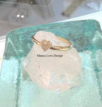 Image 1 of 14k solid gold diamond heart ring