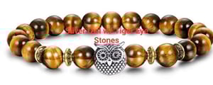 Image of Lava Rock Stone Bead Bracelet for Men & Women