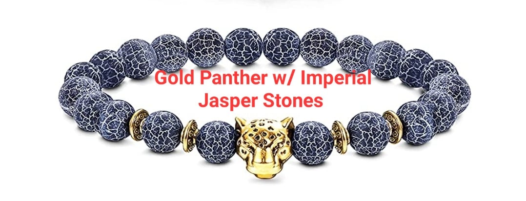 CASDAN 12pcs 8mm Lava Rock Stone Bead Bracelet for Men Women Dragon/Lion/Panther Leopard Head Bracelet Charm Bracelets Set Adjustable