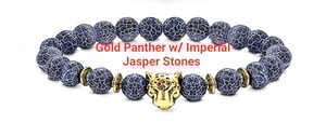 Image of Lava Rock Stone Bead Bracelet for Men & Women