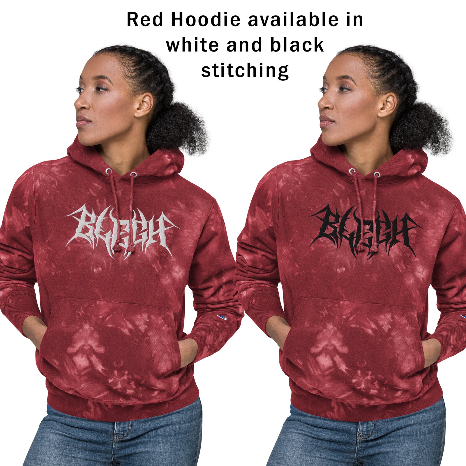 CHAMPION TIE DYE HOODIE DEATHCORE BLEGH 2.0 Ohrion Apparel