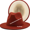 Rust/Beige Fedora (56-58cm) 