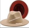 Beige/Rust Fedora (56-58cm)