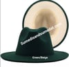 Green/Beige Fedora (56-58cm)