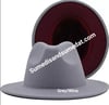 Grey/Wine Fedora 56-58cm 