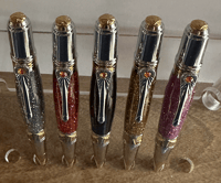 Image 2 of Hand Made Art Deco Gold T/N & Chrome  Ballpoint Pen