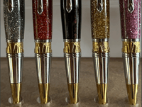 Image 3 of Hand Made Art Deco Gold T/N & Chrome  Ballpoint Pen