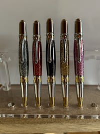 Image 1 of Hand Made Art Deco Gold T/N & Chrome  Ballpoint Pen