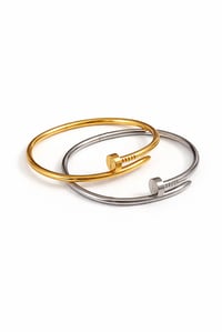 Image 1 of Slim Nail Bracelet Bangle