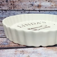 Image 2 of Pie Dish With Name Quiche Tart Pan