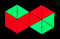 Image of Triangle LED RGB Light 6pc.