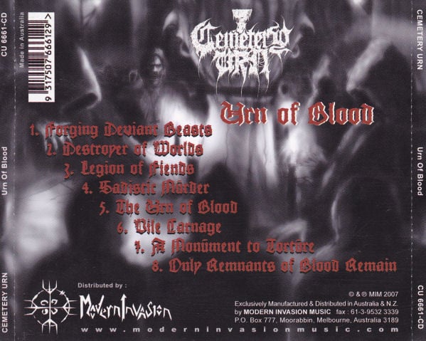 CEMETERY URN - URN OF BLOOD 