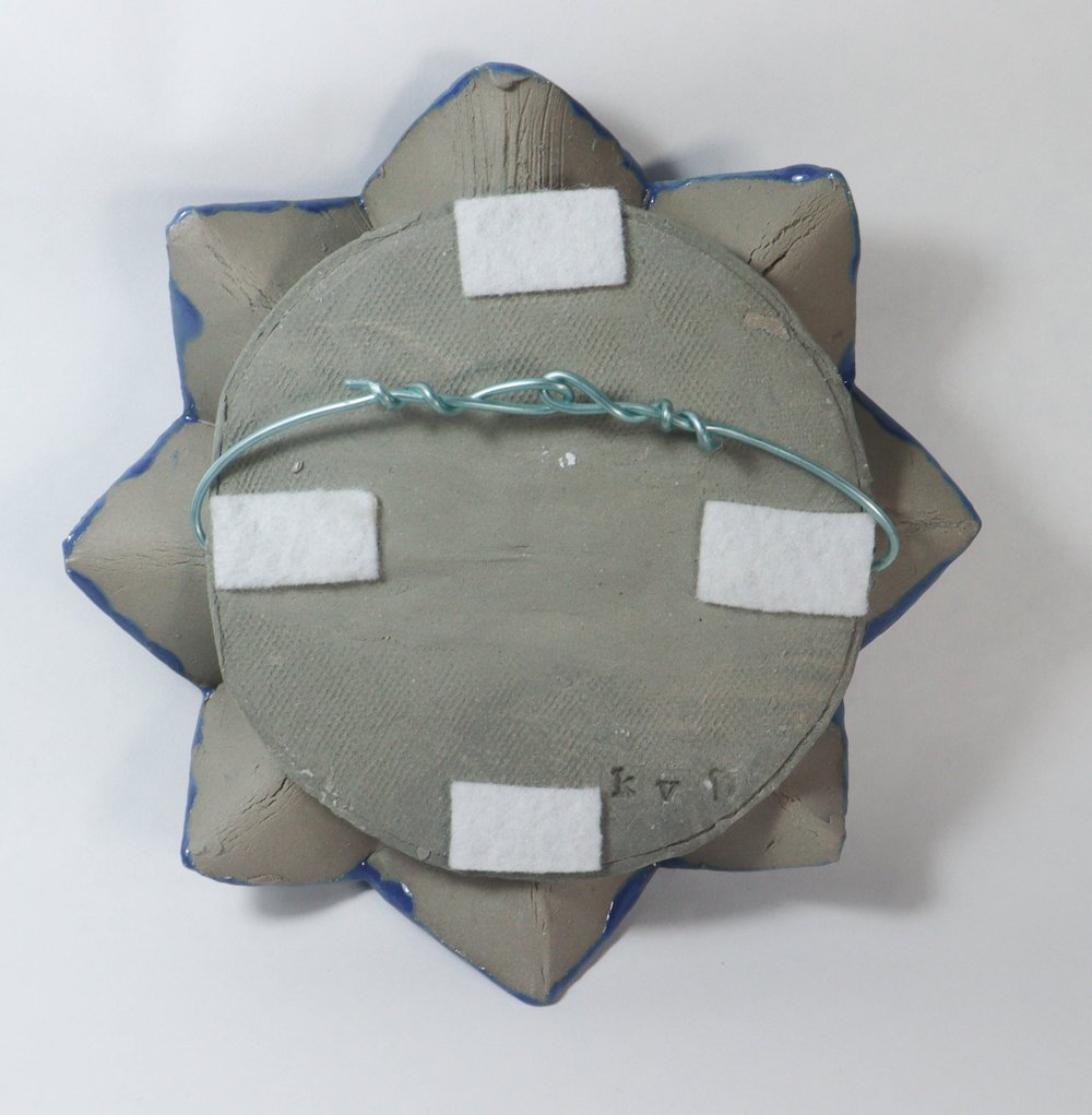 Image of Small Blue Iridescent Wall Hanging Star