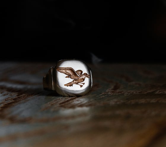 Image of Rose Gold Gull Signet 
