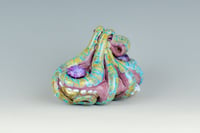 Image 4 of XXXL. Reticulated Purple Octopus - Flamework Glass Sculpture Paperweight
