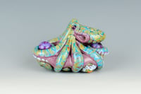 Image 5 of XXXL. Reticulated Purple Octopus - Flamework Glass Sculpture Paperweight