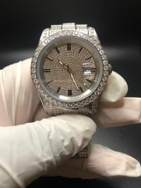 Image 5 of Moissanite Diamond Presidential Watch