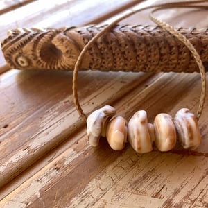 Image of Hawaiian golden puka shell stacker necklace