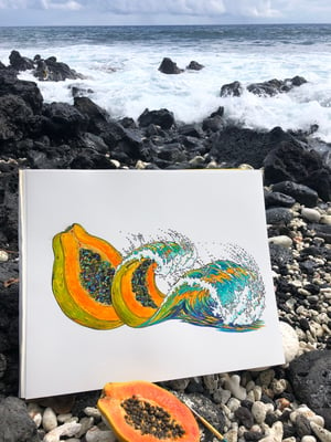 Image of Papaya Wave Laserprint 