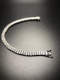 Image 1 of Double Row Moissanite Diamond Bracelet