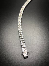Image 2 of Double Row Moissanite Diamond Bracelet