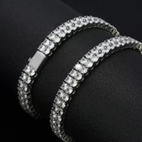 Image 3 of Double Row Moissanite Diamond Tennis Chain
