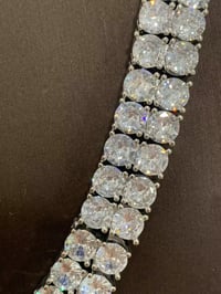 Image 2 of Double Row Moissanite Diamond Tennis Chain