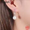 925 steering silver pearl earrings