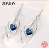 Blue wedding earrings
