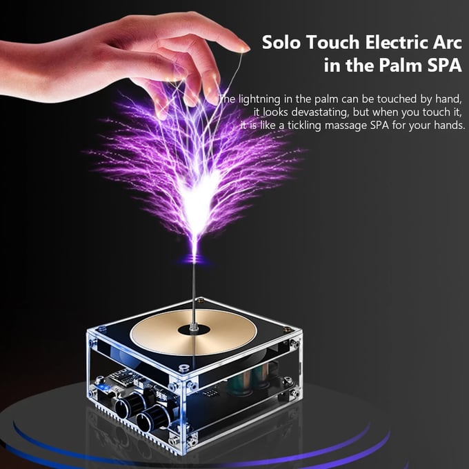 Image of Tesla Coil Speaker Bluetooth-compatible Music High Power Voltage Pulse Electric Arc Generator Ar