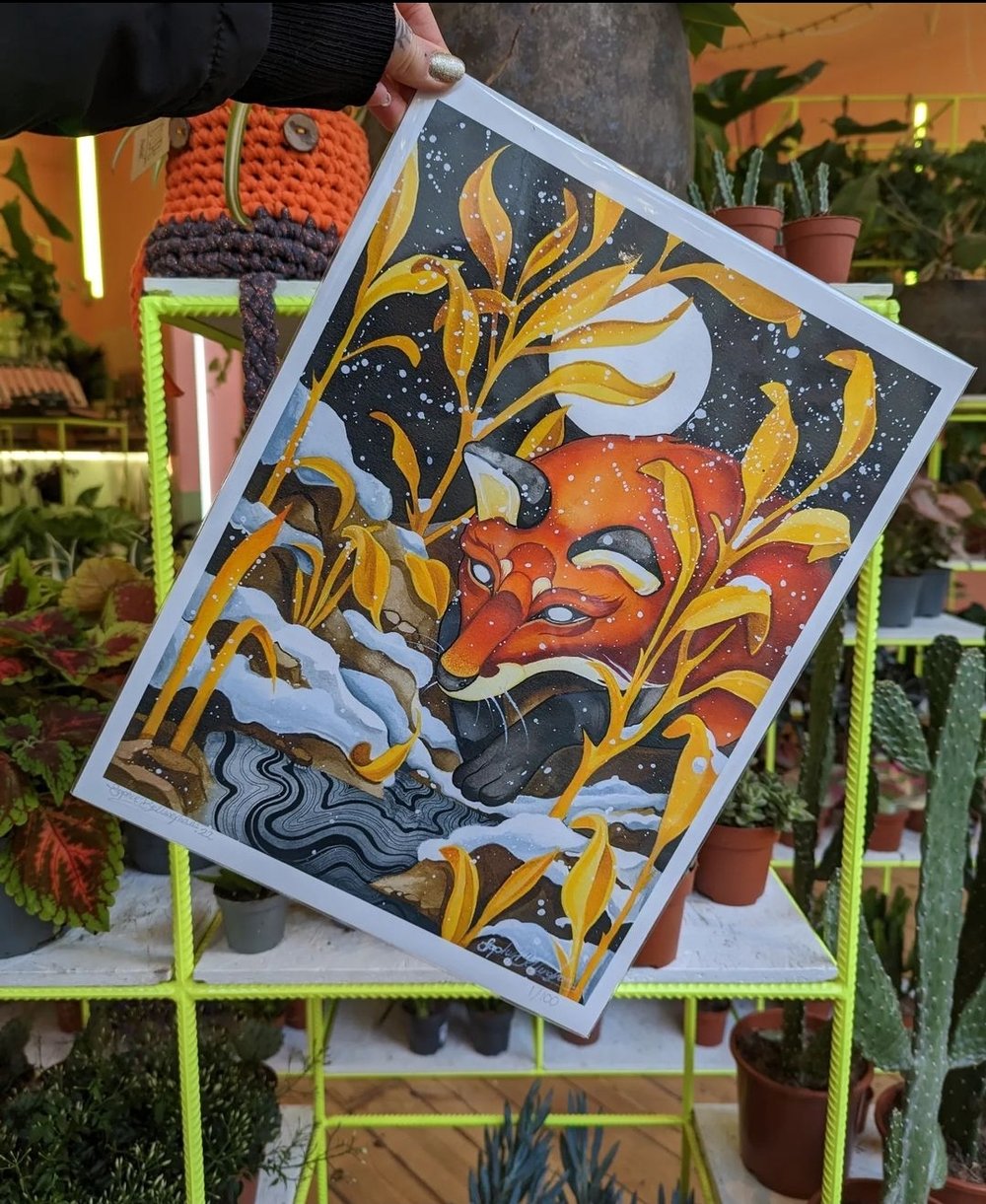 Burial fox print