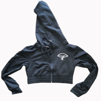 Black Parachute Crew Half Hoodie
