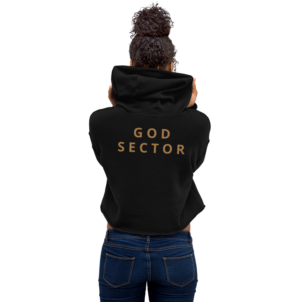 God Sector | Embroidered Crop Hoodie