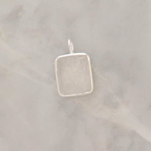 Image of Clear Quartz rectangular shape mixed cut silver necklace