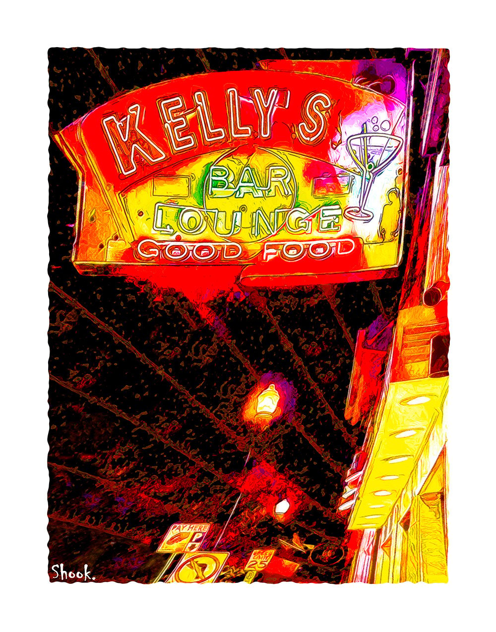 Kelly's Bar and Lounge, Pittsburgh PA Giclée Art Print (Multi-size options)