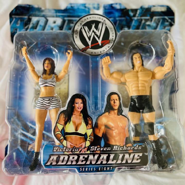 WWE Victoria & Steven Richards Adrenaline Series 8 Action Figure + Free Signed 8x10 + Free Kiss Card