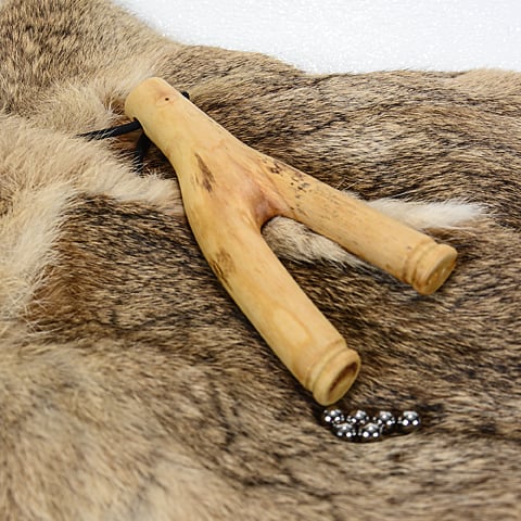 Image of Natural Fork Slingshot made out of Maple, Maple wood Catapult, Gift for him