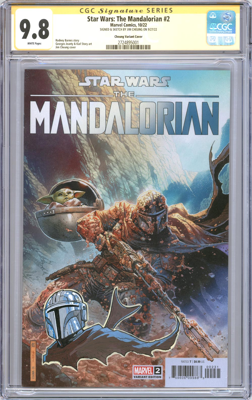 Image of THE MANDALORIAN #2 Comic - Remarque + CGC