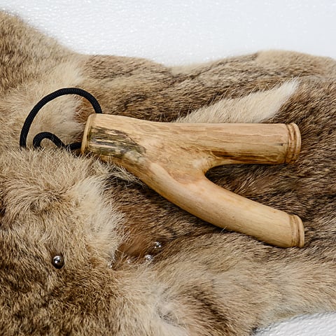 Image of Natural Fork Slingshot, Maple wood Catapult, Hunters Gift, Wooden Sling Shot