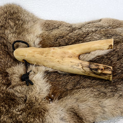 Image of Natural Fork Slingshot.  Maple wood Catapult, Gift for hunter, Target Shooting, Sling Shot