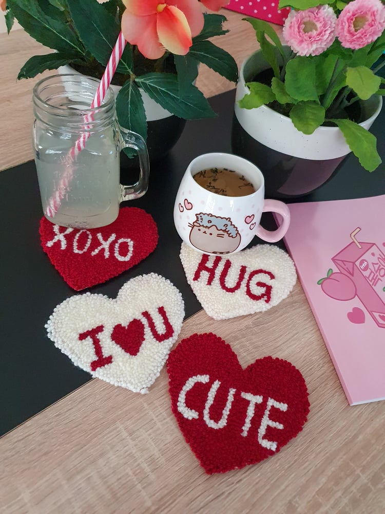 Image of Valentines day coasters set