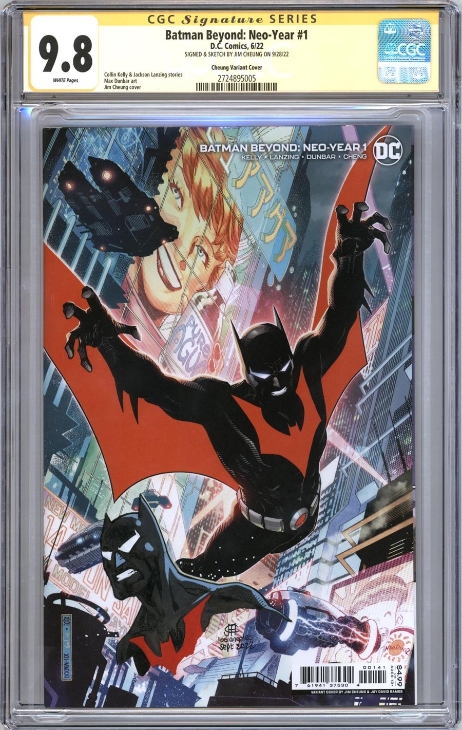 Image of BATMAN BEYOND_NEO YEAR #1 CGC Remarque - ON HOLD